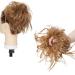 Fashion Tousled Hair Extensions Hairpiece Scrunchie Straight Elastic updo Scrunchy BUN Brown Blonde Instant Ponytail wig Hairdo Coffee Brown
