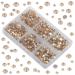Buy LPBeads 6000 Pieces Champagne Non Hotfix Rhinestones - 6 Sizes Round Crystal Glass Flat Back Includes Tweezers & Picking Pen for Nail Art & DIY Crafts - Buy Online on GoSupps.com