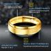 JEROOT Titanium Magnetic Rings for Men Women - Step Edge Sleek Design - Strong Magnets - Gold 5mm T 1/2 (3500 Gauss) - Jewelry Gift Box Included - Buy Online on GoSupps.com