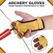 Genuine Leather Archery Gloves - Handmade Three Finger Tabs for Hunting & Shooting | Arrow Guard Protection | Sizes S, M, L - Men Women Beginners - Buy Online on GoSupps.com