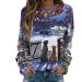 General Christmas women sweater rudolph reindeer elf Christmas sweater hoodover Christmas sweater Christmas sweaters sweatshirt xmas sweater shirt sweater women sweater long pullover women sexy blue-5 xxl