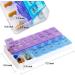 Buy HoFire BPA Free 7-Day Weekly Pill Organizer | Large Compartments for Vitamins & Medications - Twice A Day Travel Case (Purple & Blue - Buy Online on GoSupps.com