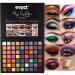 63 Colors Glitter Shimmer Matte Eyeshadow Makeup Palette Pallet, Pressed White Eyeshadow Glitter Gel Glue High Pigment Eye Shadow Matte Makeup Palette for older eyes paletas de sombras para de ojos 1 Count (Pack of 1) B-63…