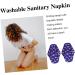 Washable Cloth Menstrual Pads Set | Reusable Light Incontinence & Menstrual Liners | Charcoal Fibre | Purple Napkin Towels - Buy Online on GoSupps.com