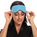 Haskirky Light Blocking Eye Mask | Adjustable Breathable Design for Deep Sleep | Great for Travel, Yoga, and Meditation | Pure Blue - Buy Online on GoSupps.com