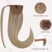 Shop Hetto Real Hair Extensions Ponytail - #14/613 Dark Golden with Bleached Blonde - Remy 50cm 100g Braid Extensions - Buy Online on GoSupps.com
