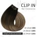 Shop Vivien Balayage Clip-In Real Hair Extensions | Darkest Brown to Ash Blonde | 18 Inch 120g Remy Hair | 7 Pieces - Buy Online on GoSupps.com