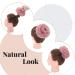 Buy Silk-Co Hair Part with Rubber Band - Wavy Soft Bun Extensions 45g in Dark Pink | Thickening Messy Bun Updos - Buy Online on GoSupps.com