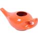 WHOLELIFEOBJECTS Porcelain Ceramic Neti Pot - Leak Proof & Durable 300ml | Eco Friendly Sinus Relief Treatment with Comfortable Grip | Microwave & Dishwasher Safe (Orange) - Buy Online on GoSupps.com