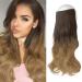 Feshfen Secrets Hair Extensions - Long Corrugated Invisible Synthetic Hair Ombre Dark Brown to Sandblond 45 cm for Women - Buy Online on GoSupps.com
