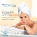 KEEPOZ Cotton Hair Towel Wrap for Women - Quick Dry Super Absorbent Turban Head Wrap with Button - Anti Frizz Hair Cap for Curly, Long & Thick Hair - White - Buy Online on GoSupps.com