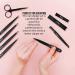9pcs Nylea Stainless Steel Tweezers Set & Nail Clippers - Precision Slant Tip for Eyebrows, Facial Hair & Ingrown Hair - Men & Women - Buy Online on GoSupps.com
