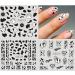 Cow Print Nail Art Stickers - 12 Sheets Water Transfer Decals for Women and Girls - Buy Online on GoSupps.com