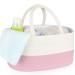 ABenkle Diaper Caddy Organizer - Cotton Rope Storage Basket for Changing Table - Pink Girls Newborn Shower Gift - Buy Online on GoSupps.com