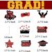 48pcs Graduation Cupcake Toppers Red Grad Cap Diploma Cupcake Toppers Supplies for Graduation Class of 2024 Party Decorations 8 designs - Buy Online on GoSupps.com