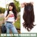 HHTX Long Welled Topper Hair Parts | Dark Brown Synthetic Wiglet for Women | Add Volume & Style | Pony Clip | International Shipping - Buy Online on GoSupps.com