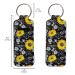 Sunflower Chapstick Keychain Holder - Black Yellow Lip Balm Sleeve - Buy Online on GoSupps.com