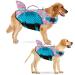 SlowTon Dog Life Jacket, Shark-Shaped Dog Life Vest with High Buoyancy and Tear-Resistant Rescue Handle, Suitable for Small, Medium and Large Dogs for Swimming, Boating, Pool (Blue XL) X-Large Blue