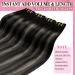Youngsee Clip-in Extensions | Real Hair Ombre Black Silver 35cm | Balayage 120g | 7PCs | International Shipping - Buy Online on GoSupps.com