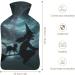 Witch Hot Water Bottle with Plush Cover - Bed Warmer for Adults & Children | 26.5x15.3cm | International Shipping - Buy Online on GoSupps.com