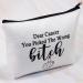 PXTIDY Breast Cancer Cosmetic Bag - Inspirational Gift for Warriors | 'Dear Cancer You Picked The Wrong Bitch' - White Medium Size - Buy Online on GoSupps.com