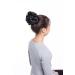 Real Fashion Hair Extensions: VOLUMINOUS Curly Messy Bun Scrunchie - Dark Black Hair Rubber Hairpiece for Updos - Buy Online on GoSupps.com