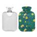Mnsruu Hot Water Bottle Yellow Flower Hot Water Bottle with Soft Cover Great Gift for Women Kids Christmas 2L