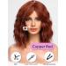 WOKESTAR Bob Curly Wig with Fringe Short Synthetic 12 Wavy Wig for Women in Copper Color - Buy Online on GoSupps.com