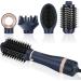 4 in 1 Hairdryer Hot Air Brush Set PARWIN PRO BEAUTY Styler Set Hairdryer Brush with 4 Attachments for Drying Smoothing Volume and Styling Ion Care 1000 Watts Blue Blue - Standard