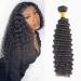 Deep Wave Human Hair Bundle Brazilian Virgin Hair 26 inch Deep Wave 1 Bundle 100% Unprocessed Natural Black Color Double Weft for Black Women 26 Hair Bundles