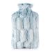 samply Hot Water Bottle - 2L Hot Water Bag with Furry Cover Light Green Turquoise Blue