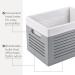 2 Pack Gray Bathroom Decor Box - Toilet Tank Basket Topper for Toilet Paper Storage - Wood Bathroom Baskets with Soft Linen Lining - Countertop Organizer - Buy Online on GoSupps.com