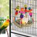 Seagrass Bird Foraging Wall Toy with Colorful Wooden Chewing Toys - Ideal for Parakeets, Conures, Lovebirds & Cockatiels - Buy Online on GoSupps.com