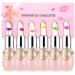 ZARICS 6 PCS Crystal Flower Lipstick Magic Color Changing Lip Gloss Set Jelly Clear Flower Lip Balm Long Lasting Nutritious Korean Lip Gloss Cute Stuff for Girls Lip Glossy Makeup Set(Pink) 1# Pink