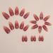 24-Piece Almond False Nails - French Pink Acrylic Press-On Nails for Women & Girls | Full Cover Ballerina Style - Buy Online on GoSupps.com
