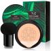 ASCOKA Air Cushion CC Cream Foundation  Mushroom Head Air Cushion BB Cream  Moisturizing Concealer  Lasting Nude Makeup Pigment CC Liquid Foundation (02 Natural)