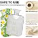Tropical Leaves BAP Free Hot Water Bottle - 2L Large Hot Water Bag with Cover for Pain Relief - Ideal for Bed Hands & Feet | Worldwide Shipping - Buy Online on GoSupps.com