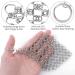 Grevosea 2 Pieces Cast Iron Scrubber Set - Stainless Steel Chain Mail Cleaner for Skillets, Pans, and Grills - Buy Online on GoSupps.com