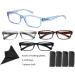 Heeyyok Men's Reading Glasses - 4 Pairs Rectangular +2.50 - Blue Gray Tortoise Black - Comfortable Spring Hinges - Buy Online on GoSupps.com