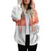 Hanxiulin fleece jacket plush jacket cuddly jacket women fleece jacket warm sweater winter color variants transition jacket casual fashion plush jacket breathing active warm bomber jacket winter warm trench coat orange l
