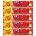 5 x 6 pieces of soft chewing gum strawberry sweet snack fruity nibbles