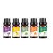 Essential Oils Set - 5 Blends for Diffusers Home Care Candle Making Scents Fragrance Aromatherapy Humidifiers Gifts - Peppermint Lemongrass Lavender Lemon Orange (5pcs)