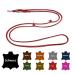 Dog leash fat leather small dogs/large dogs 2m / 2.40m / 2.80m / 3.50m / 5m double leash adjustable (5m X 8mm Red) 5m X 8mm Red