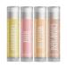Smooth Sippin' White Wine Lip Balm Gift Set - Chardonnay Ros Moscato and Champagne 4 Count (Pack of 1)