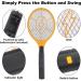 2 Pack Bug Zapper Electric Fly Swatter Zapper - Indoor Outdoor Zapping Racket for Pest Control - Safe to Touch with 3-Layer Safety Mesh Yellow - Buy Online on GoSupps.com