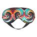 Abstract Circle Swirl Print Night Blackout Eyeshade with Elastic Strap Fit Shift Work Nap Travel Relaxing