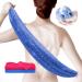 2 Pcs African Body Exfoliating Net - Long Mesh Back Scrubber Skin Smoother for Women Men Shower or Stocking Stuffer Deep Cleaning African Net Bathing Sponge (65x22cm)