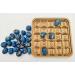 Buy Sharvgun Blue Agate Rune Stone Set - 25 Pieces Engraved MDF Chart Velvet Pouch & Gift Box | Perfect Pagan Gift - Buy Online on GoSupps.com
