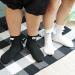 Magnetic 3D Doll Couple Socks | Funny Novelty Socks for Men & Women | Cute Casual White+Black Design - Buy Online on GoSupps.com