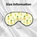 Fun Pineapple Pattern Blackout Eye Mask Soft Double-Sided Sleeping Eye Mask with Adjustable Straps for Comfortable Sleep - Buy Online on GoSupps.com